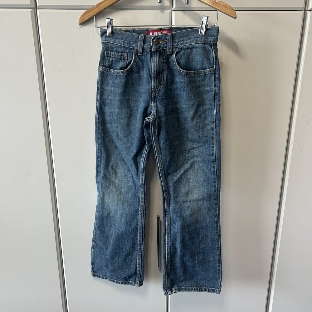 Levis 527 Slim Bootcut Jeans Boys Size 12 Regular Medium Wash Denim 26x22